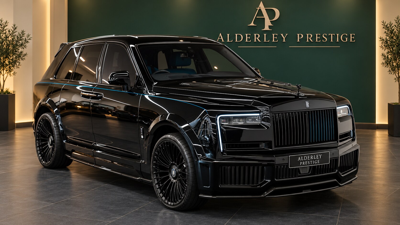 Black Rolls-Royce Cullinan Urban Widetrack, front view